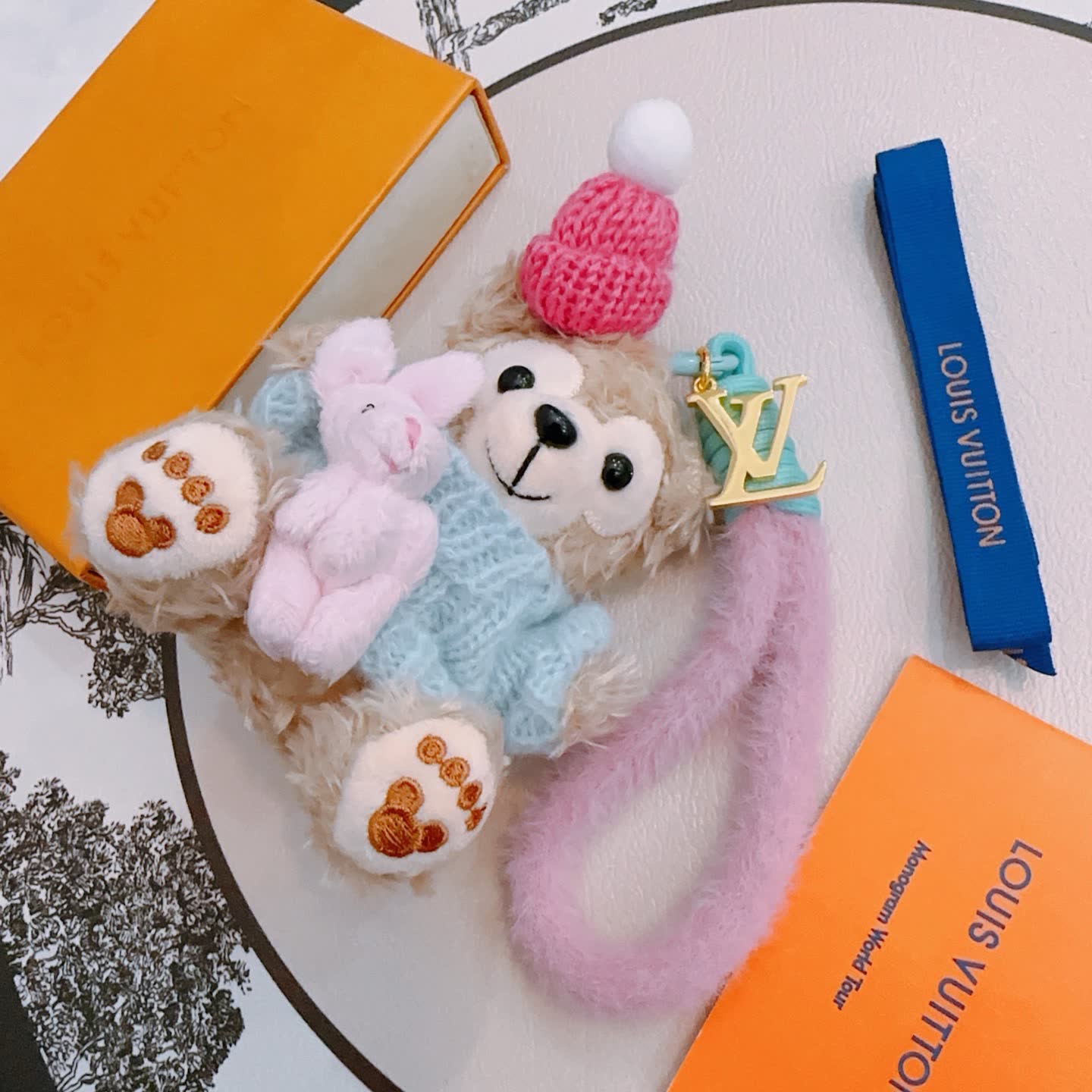 Louis Vuitton Monogram World Tour Bear Keychain